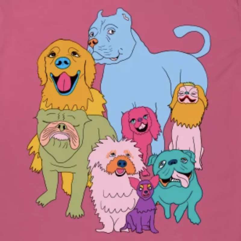 Colorful dogs art