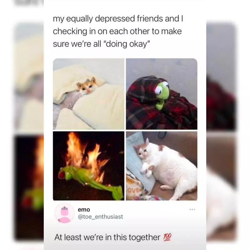Depressed friends meme