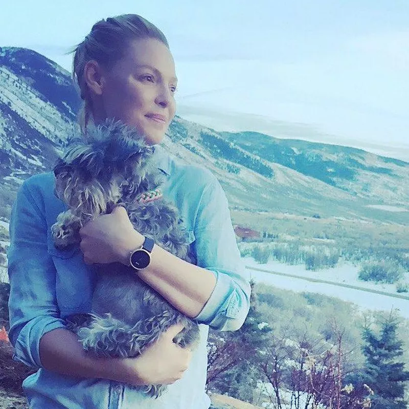 Katherine Heigl and dog