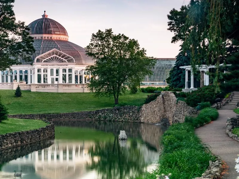 Beautiful gardens at the Como Park Zoo & Conservatory