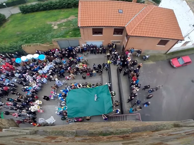 Goat throwing festival