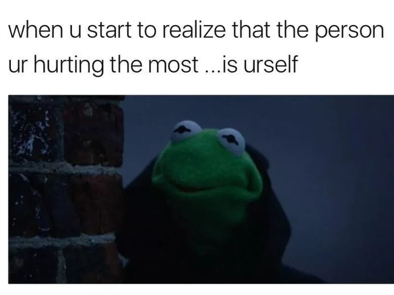 Kermit in dark image