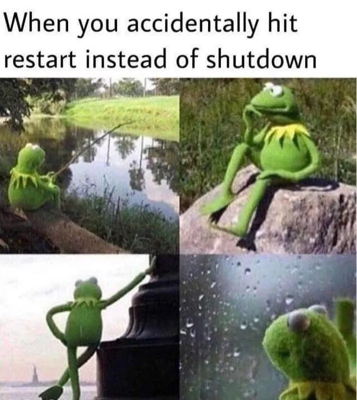 Kermit waiting for computer